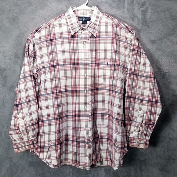 Ralph Lauren Blaire Shirt Mens XXL Plaid Button Down Long Sleeve Collared - Picture 1 of 9